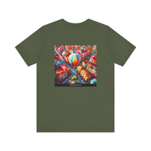 Load image into Gallery viewer, Aimerican Ads™ Brand Retail Fit Unisex Jersey Short Sleeve Tee - The Village Balloons Edition
