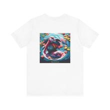 Load image into Gallery viewer, Aimerican Ads™ Brand Retail Fit Unisex Jersey Short Sleeve Tee - Featherin' Flamingo Edition