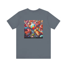 Load image into Gallery viewer, Aimerican Ads™ Brand Retail Fit Unisex Jersey Short Sleeve Tee - The Village Balloons Edition