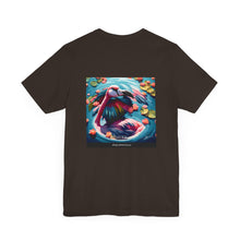 Load image into Gallery viewer, Aimerican Ads™ Brand Retail Fit Unisex Jersey Short Sleeve Tee - Featherin' Flamingo Edition
