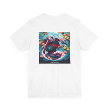 Load image into Gallery viewer, Aimerican Ads™ Brand Retail Fit Unisex Jersey Short Sleeve Tee - Featherin' Flamingo Edition