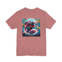 Load image into Gallery viewer, Aimerican Ads™ Brand Retail Fit Unisex Jersey Short Sleeve Tee - Featherin' Flamingo Edition