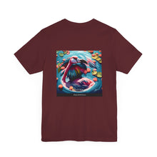 Load image into Gallery viewer, Aimerican Ads™ Brand Retail Fit Unisex Jersey Short Sleeve Tee - Featherin' Flamingo Edition
