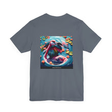 Load image into Gallery viewer, Aimerican Ads™ Brand Retail Fit Unisex Jersey Short Sleeve Tee - Featherin' Flamingo Edition