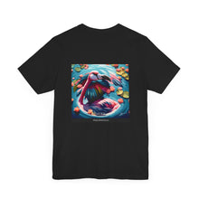 Load image into Gallery viewer, Aimerican Ads™ Brand Retail Fit Unisex Jersey Short Sleeve Tee - Featherin' Flamingo Edition