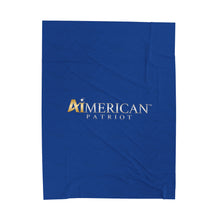 Load image into Gallery viewer, Aimerican Patriot™ Brand Velveteen Plush Blanket - [Dark Blue]
