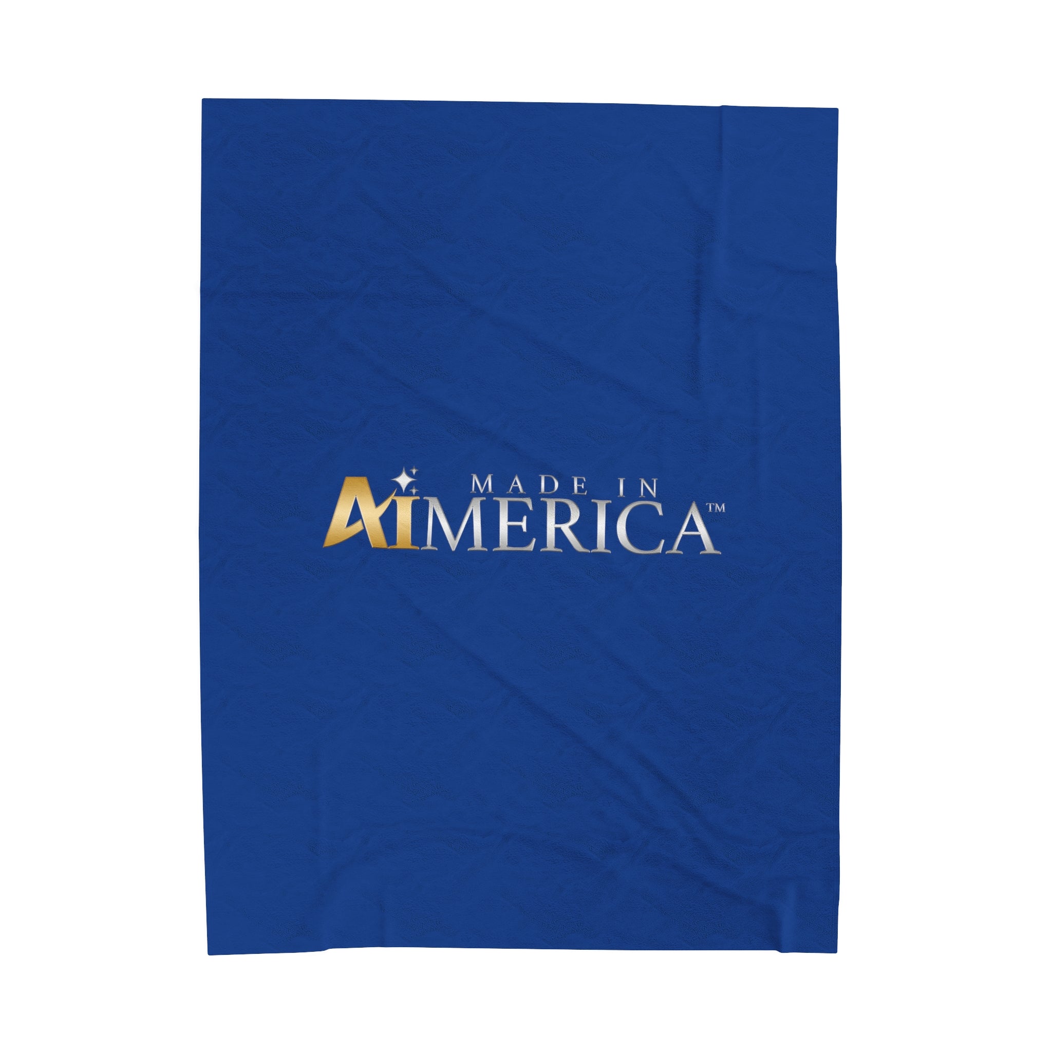 Made in Aimerica™ Brand Velveteen Plush Blanket - [Dark Blue]