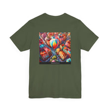 Load image into Gallery viewer, Aimerican Ads™ Brand Retail Fit Unisex Jersey Short Sleeve Tee - The Village Balloons Edition

