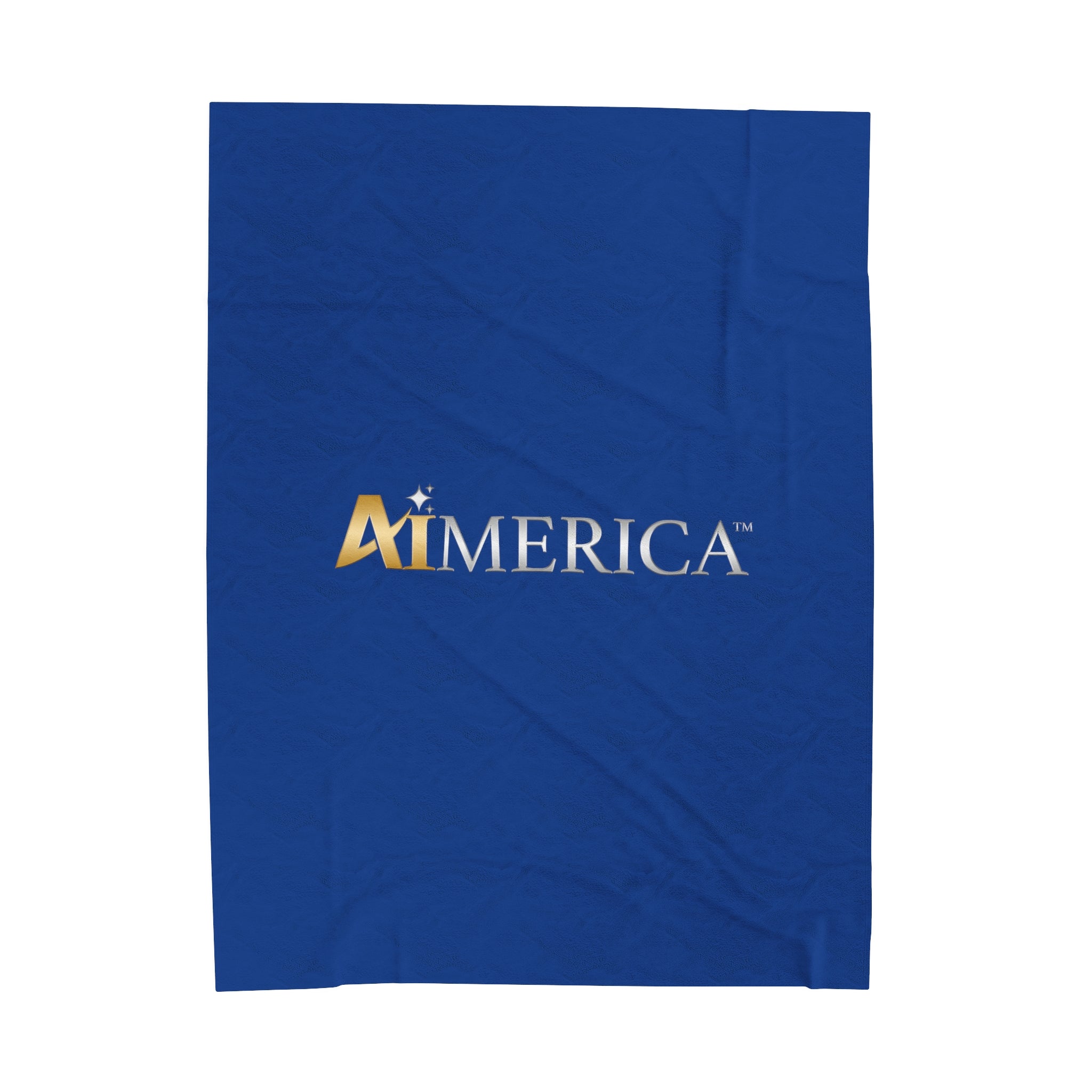 United States of Aimerica™ Brand Velveteen Plush Blanket - [Dark Blue]