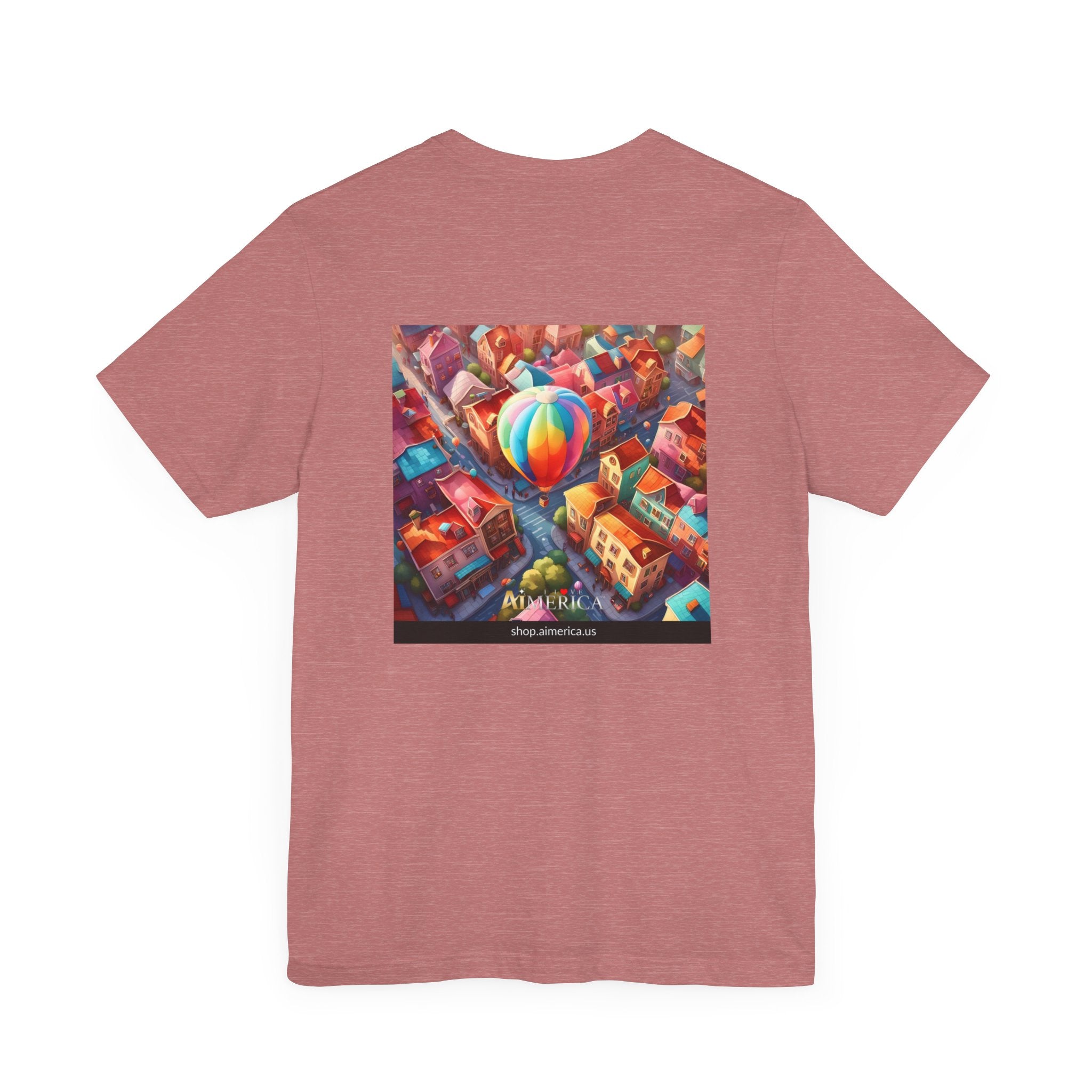 Aimerican Ads™ Brand Retail Fit Unisex Jersey Short Sleeve Tee - The Village Balloons Edition