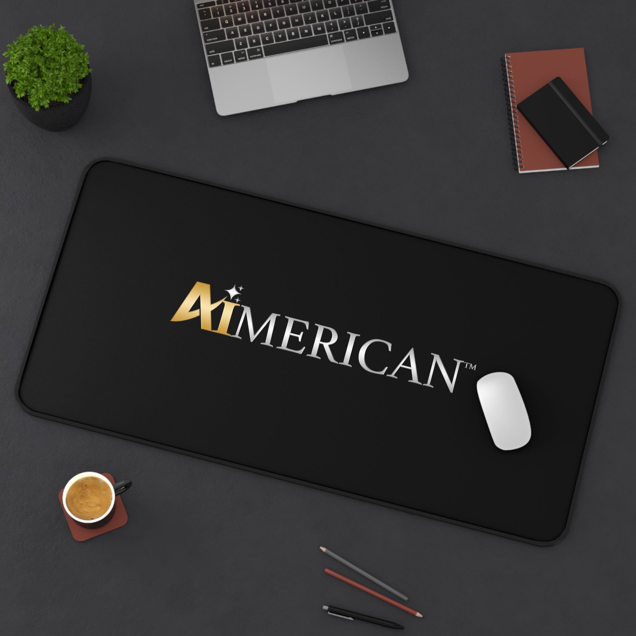 Aimerican™ Brand Desk Mat - Mouse Pad - [Black]