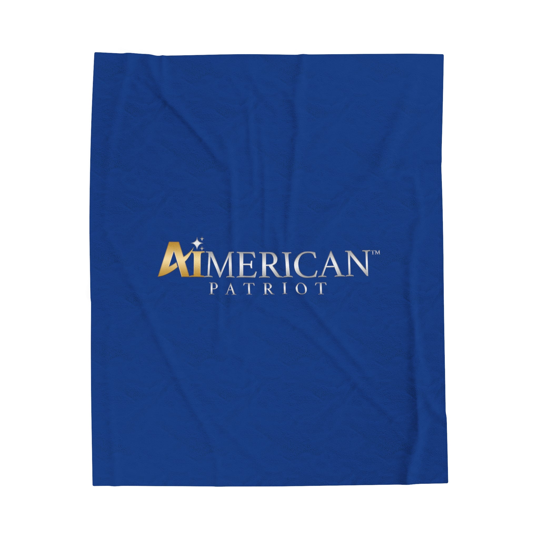 Aimerican Patriot™ Brand Velveteen Plush Blanket - [Dark Blue]