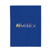 Load image into Gallery viewer, I Love Aimerica™ Brand Velveteen Plush Blanket - [Dark Blue]
