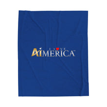 Load image into Gallery viewer, I Love Aimerica™ Brand Velveteen Plush Blanket - [Dark Blue]
