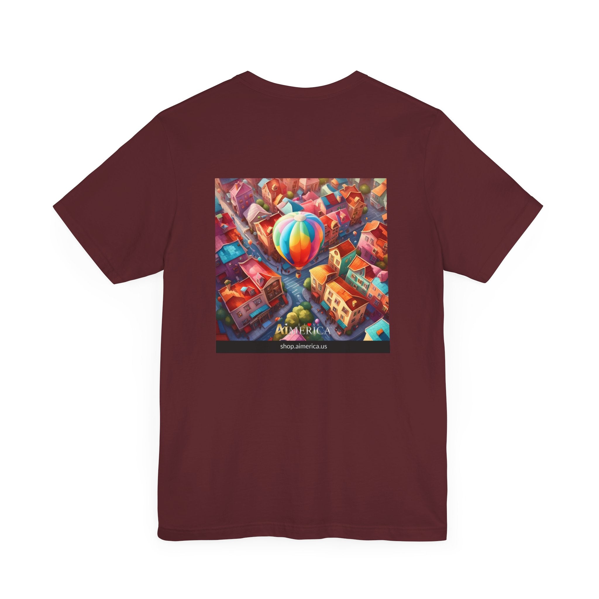 Aimerican Ads™ Brand Retail Fit Unisex Jersey Short Sleeve Tee - The Village Balloons Edition