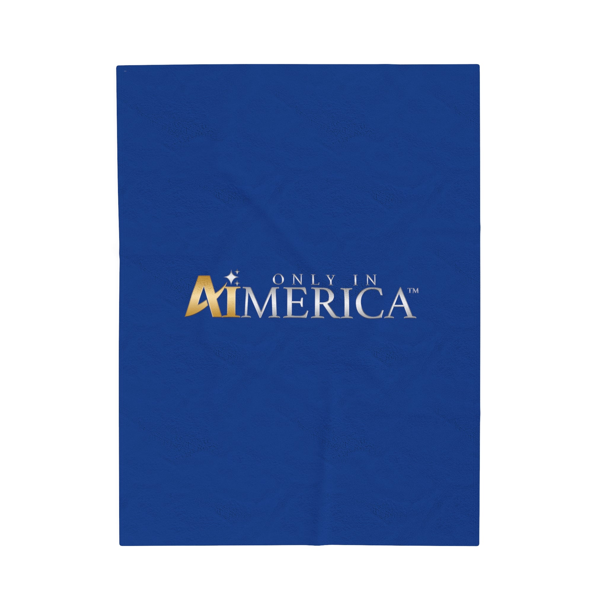 Only in Aimerica™ Brand Velveteen Plush Blanket - [Dark Blue]