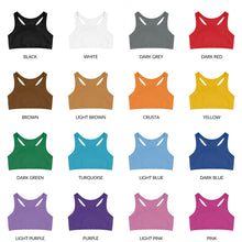 Load image into Gallery viewer, GIUGIOGIIGIO™ Brand Seamless Sports Bra (AOP) - [Black]
