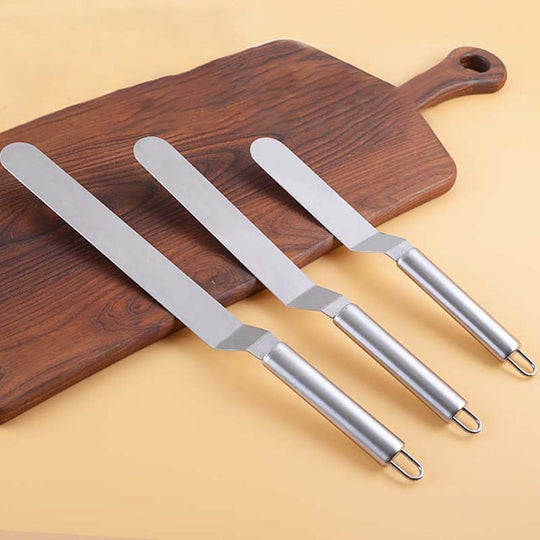 Stainless Steel Baking & Pastry Tools - Set of 3 Spatulas - TheBlueMall