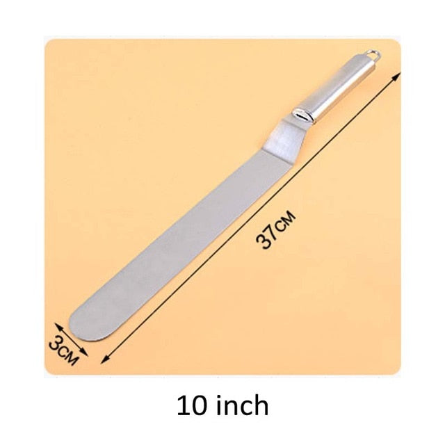 Stainless Steel Baking & Pastry Tools - Set of 3 Spatulas - TheBlueMall